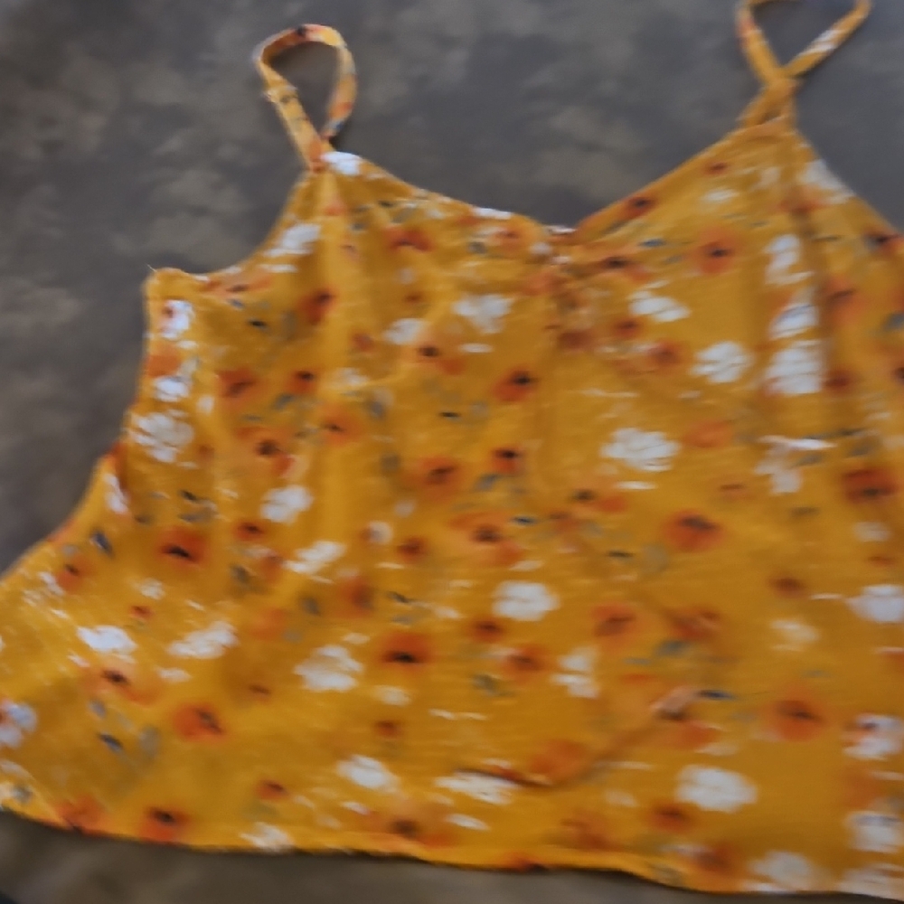 Floral Yellow Camisole Top